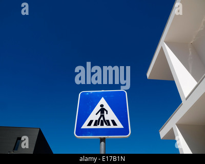 Fußgängerüberweg Straßenschild Stockfoto