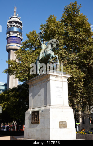 Denkmal für general San Martin auf der Ohiggins Avenue Santiago Chile Stockfoto