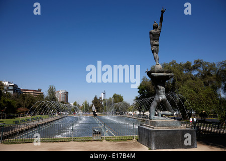 Bicentenary Brunnen Santiago Chile Stockfoto