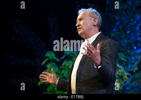 Simon Schama spricht über "Die Geschichte der Juden" auf der Bühne bei Hay Festival 2014 © Jeff Morgan Stockfoto