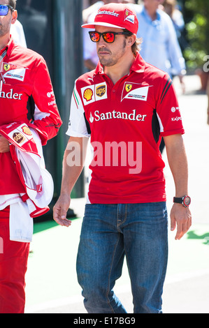 Treiber für Ferrari Formel1 Team und Ex-Weltmeister Fernando Alonso Stockfoto