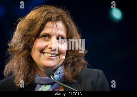 Rebecca Front Komödie Schauspielerin spricht über ihr Leben & Arbeit auf der Bühne bei Hay Festival 2014 © Jeff Morgan Stockfoto