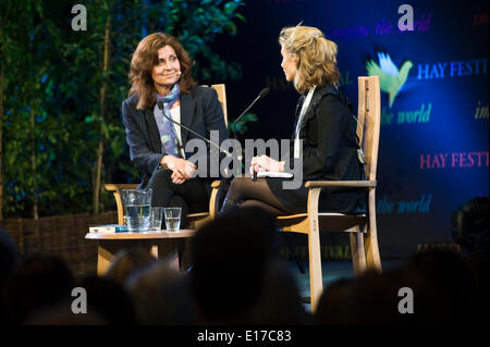 Rebecca Front Komödie Schauspielerin spricht über ihr Leben & Arbeit auf der Bühne bei Hay Festival 2014 © Jeff Morgan Stockfoto