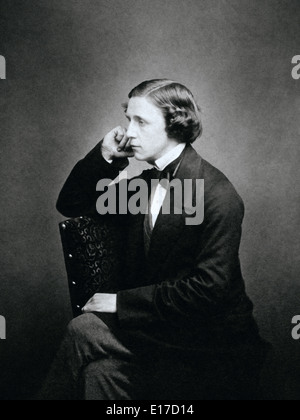 Lewis Carroll (1832-1898), englischer Schriftsteller, Mathematiker und Fotograf. Charles Lutwidge Dodgson geboren, nahm er den Künstlernamen Lewis Carroll veröffentlichen Alices Abenteuer im Wunderland, 1865. Stockfoto