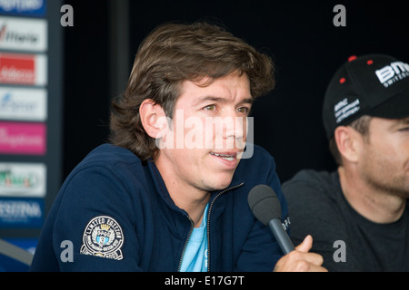 Belfast, UK 8. Mai 2014 Rigoberto Uran beim Giro d ' Italia Pressekonferenz, Belfast Stockfoto