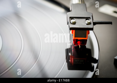 Vintage Nahaufnahme Schuss eines einfachen Phono-Spielers Stockfoto