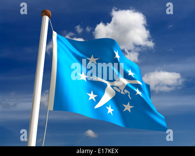 Corpus Christi Stadtflagge (isoliert mit Clipping-Pfad) Stockfoto