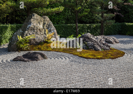 Taizoin moderne Teich Garten Yoko-En wurde in den 1960er Jahren von Kinsaku Nakane entworfen. Stockfoto