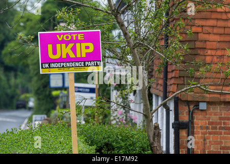 Gesehen stark scheiden in der Nähe von Billingshurst in Sussex über die vor- und Nachteile der UKIP Abstimmung. Stockfoto