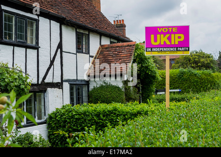 Gesehen stark scheiden in der Nähe von Billingshurst in Sussex über die vor- und Nachteile der UKIP Abstimmung. Stockfoto