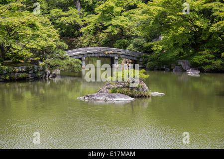 Sento Gosho im Kyoto Imperial Palace Garden. Die Gartengestaltung wurde Kobori Enshu zugeschrieben Stockfoto