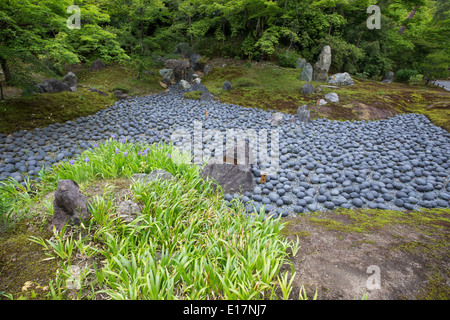 Hogon-in Tempel-Zen-Garten "der Garten der Löwe brüllen".  Hogon-als ein Sub-Tempel von Tenryu-Ji entstand. Stockfoto