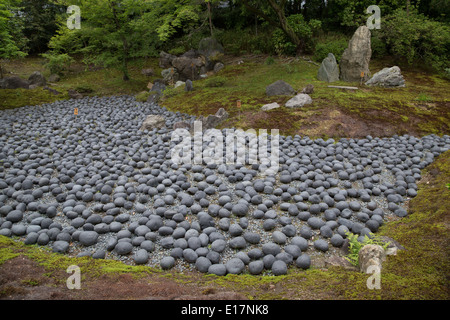 Hogon-in Tempel-Zen-Garten "der Garten der Löwe brüllen".  Hogon-als ein Sub-Tempel von Tenryu-Ji entstand. Stockfoto