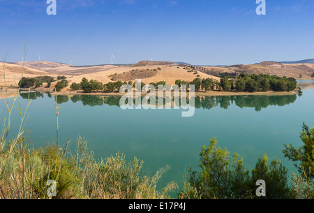 Ardales Reservoir Provinz Malaga Andalusien Spanien Stockfoto