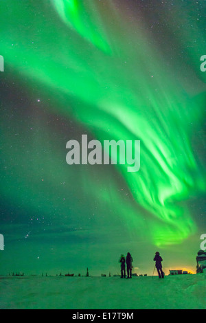 Die Aurora 3-4 Februar 2014 von Churchill, Manitoba an Churchill Northern Studies Centre gesehen, Stockfoto