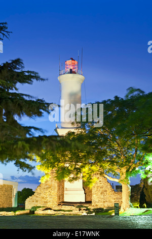 Historischer Leuchtturm (1890), Colonia del Sacramento (UNESCO Weltkulturerbe), Uruguay Stockfoto