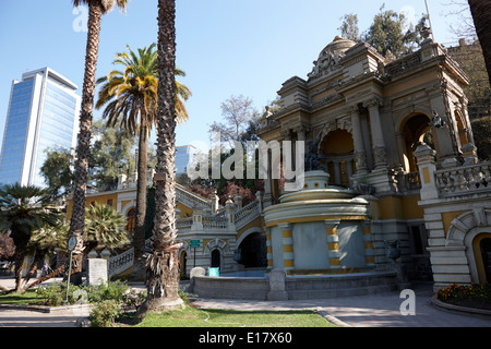 Terraza Neptuno Cerro Santa Lucia Hügel Santiago Chile Stockfoto