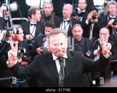 Franco Nero am Palme d ' or Awards Abschlusszeremonie roten Teppich bei der 67. Cannes Film Festival France. Samstag, 24. Mai 2014 in Cannes Film Festival, Frankreich. Stockfoto