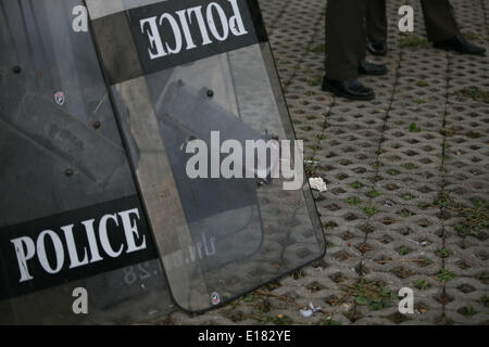 Chiang Mai, Thailand. 26. Mai 2014. Anti - Riot Shields verwendet von der Militärpolizei auf einem Militärstützpunkt in Chiang Mai, Thailand Credit: Rohan Radheya/ZUMAPRESS.com/Alamy Live News Stockfoto