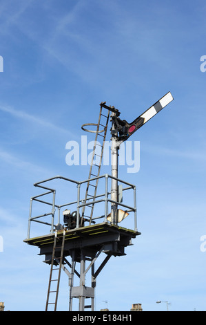 Formsignal bei Lowestoft Railway Station, Suffolk, England, UK Stockfoto