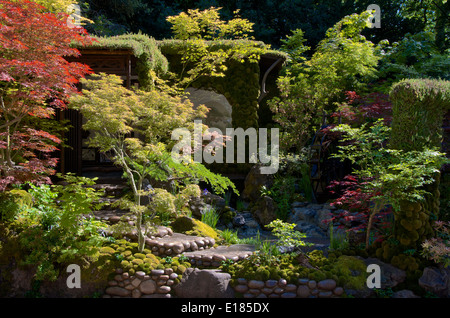 Togenkyo Garten, entworfen von Kazuyuki Ishihara. Handwerker Garten gewann eine Goldmedaille bei RHS Chelsea Flower Show 2014 Stockfoto