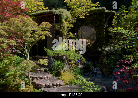 Togenkyo Garten, entworfen von Kazuyuki Ishihara. Handwerker Garten gewann eine Goldmedaille bei RHS Chelsea Flower Show 2014 Stockfoto