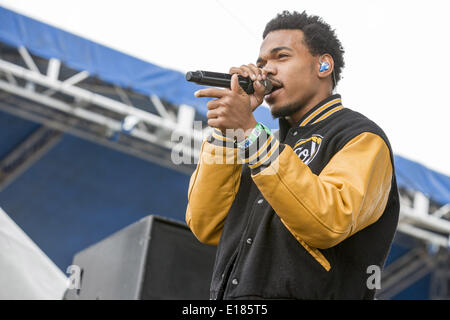 Shakopee, Minnesota, USA. 25. Mai 2014. CHANCE der RAPPER führt auf 2014 Soundset Musikfestival in Shakopee, Minnesota Credit: Daniel DeSlover/ZUMAPRESS.com/Alamy Live News Stockfoto