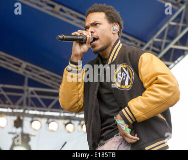 Shakopee, Minnesota, USA. 25. Mai 2014. CHANCE der RAPPER führt auf 2014 Soundset Musikfestival in Shakopee, Minnesota Credit: Daniel DeSlover/ZUMAPRESS.com/Alamy Live News Stockfoto