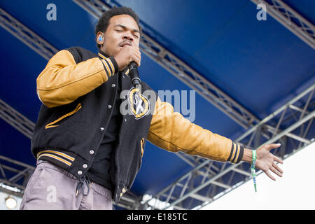 Shakopee, Minnesota, USA. 25. Mai 2014. CHANCE der RAPPER führt auf 2014 Soundset Musikfestival in Shakopee, Minnesota Credit: Daniel DeSlover/ZUMAPRESS.com/Alamy Live News Stockfoto