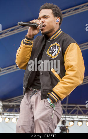 Shakopee, Minnesota, USA. 25. Mai 2014. CHANCE der RAPPER führt auf 2014 Soundset Musikfestival in Shakopee, Minnesota Credit: Daniel DeSlover/ZUMAPRESS.com/Alamy Live News Stockfoto