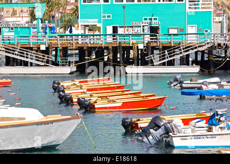 Vermietung Boote in Avalon, Catalina Island, Kalifornien. Stockfoto