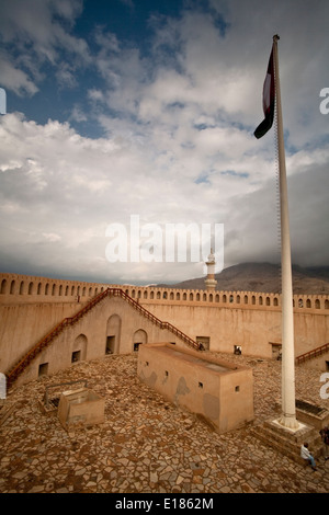 Auf der Oberseite Nizwa Fort Oman Stockfoto