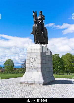 Dh Bannockburn Schlachtfeld BANNOCKBURN STIRLINGSHIRE Robert Bruce statue Bannockburn battlefield Website Schottland Schottland Stockfoto