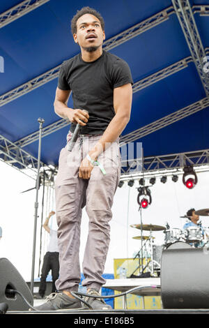 Shakopee, Minnesota, USA. 25. Mai 2014. CHANCE der RAPPER führt auf 2014 Soundset Musikfestival in Shakopee, Minnesota Credit: Daniel DeSlover/ZUMAPRESS.com/Alamy Live News Stockfoto