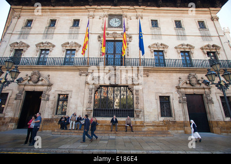 Rathaus, Placa Cort, Palma De Mallorca, Insel Mallorca, Spanien, Europa Stockfoto