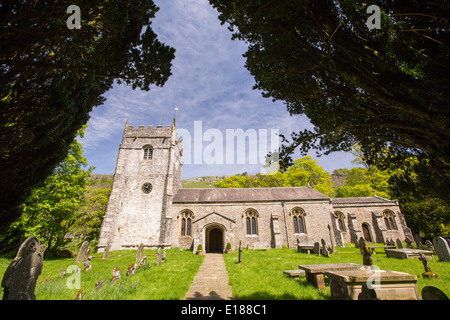 Eine alte Kirche in Arncliffe, Littondale, Yorkshire Dales, UK. Stockfoto