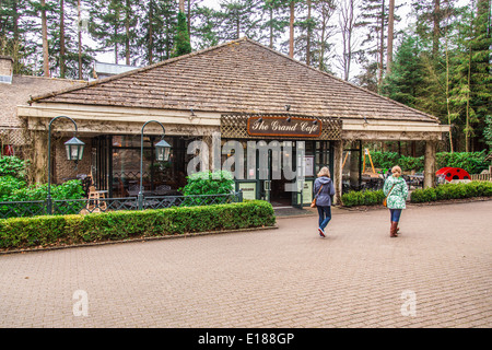 Die Grande Cafe, Center Parcs Longleat, Wiltshire, England, Vereinigtes Königreich. Stockfoto