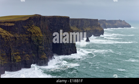 Cliffs of Moher während eines Sturms, Co. Clare, Irland Stockfoto