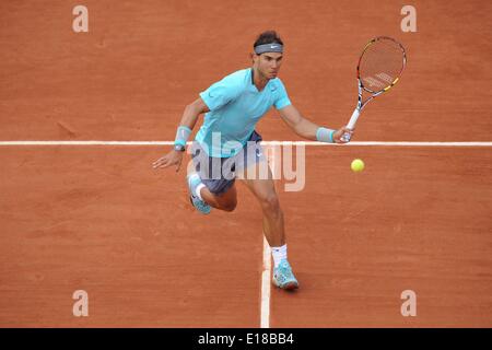 Paris, Frankreich. 26. Mai 2014. Französisch Open 2014, Roland Garros, Paris, ITF Grand-Slam-Tennis-Turnier, Rafael Nadal (Esp) Credit: Aktion Plus Sport/Alamy Live-Nachrichten Stockfoto