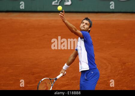 Paris, Frankreich. 26. Mai 2014. Französisch Open 2014, Roland Garros, Paris, ITF Grand-Slam-Tennis-Turnier, Joao Sousa (POR) Credit: Aktion Plus Sport/Alamy Live-Nachrichten Stockfoto
