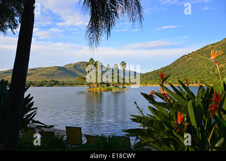 Der See, Sun City Resort, Pilanesberg, North West Province, Südafrika Stockfoto