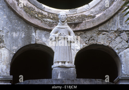 Statue des Hl. Franziskus, Franziskanerkloster, Altstadt, Dubrovnik, Dalmatien, Kroatien, Europa Stockfoto