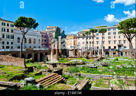 alte Ruinen - Largo di Torre Argentina in Rom Stockfoto