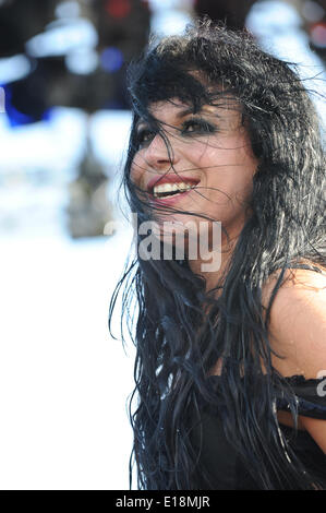 San Antonio, USA. 24. Mai 2014. Cristina Scabbia mit Lacuna Coil führt während River City Rockfest in der Mitte des AT&T am 24. Mai 2014 in San Antonio, Texas. © Manuel Nauta/NurPhoto/ZUMAPRESS.com/Alamy Live-Nachrichten Stockfoto