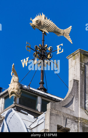 Wetterfahne auf alten Billingsgate Fischmarkt - City of London Stockfoto