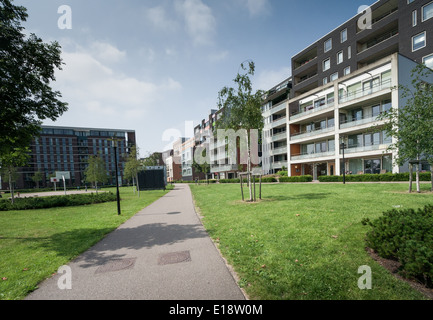 Java Insel moderne Wohnung Blöcke Amsterdam Niederlande Stockfoto