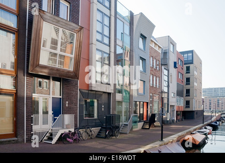 Java Insel moderne Wohnung Blöcke Amsterdam Niederlande Stockfoto