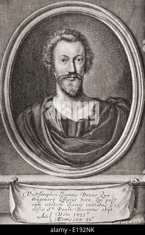 John Donne, 1572-1631. Englischen metaphysischen Dichter, Satiriker, Rechtsanwalt und Kleriker in der anglikanischen Kirche. Stockfoto