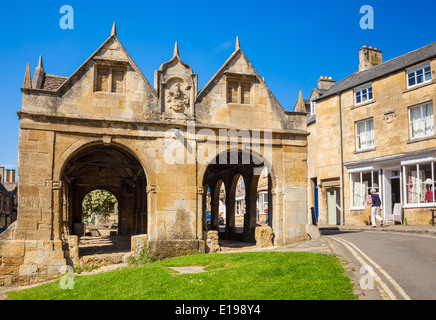 Chipping Campden Markthalle gebaut 1646 High Street Chipping Campden The Cotswolds Gloucestershire England UK EU Europa Stockfoto