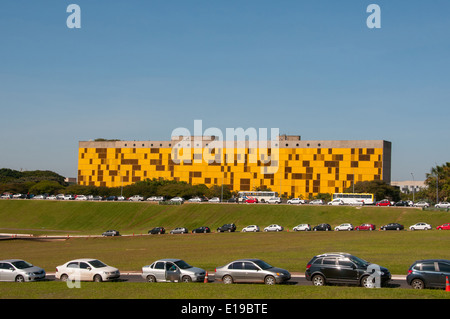 Esplanada Dos Ministérios - Ministerium Boulevard Brasilia Federal District Brasilien Stockfoto